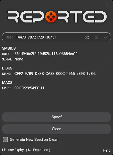 screenshot REPORTED SPOOFER