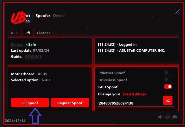 screenshot UBGG Spoofer