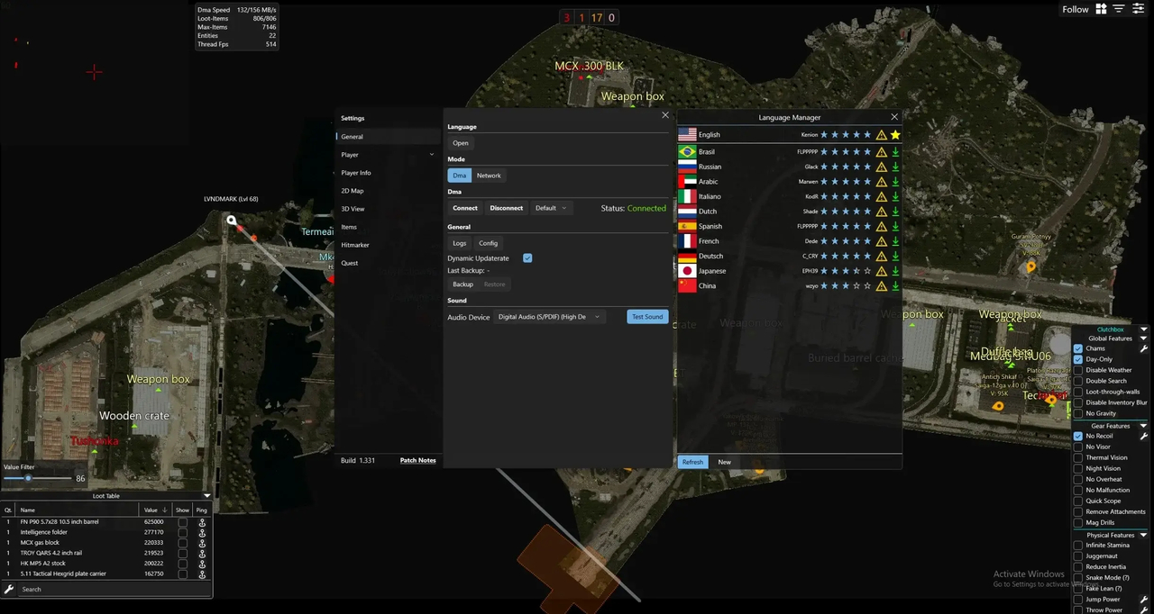 screenshot 3 EFT RADAR CLUTCH DMA