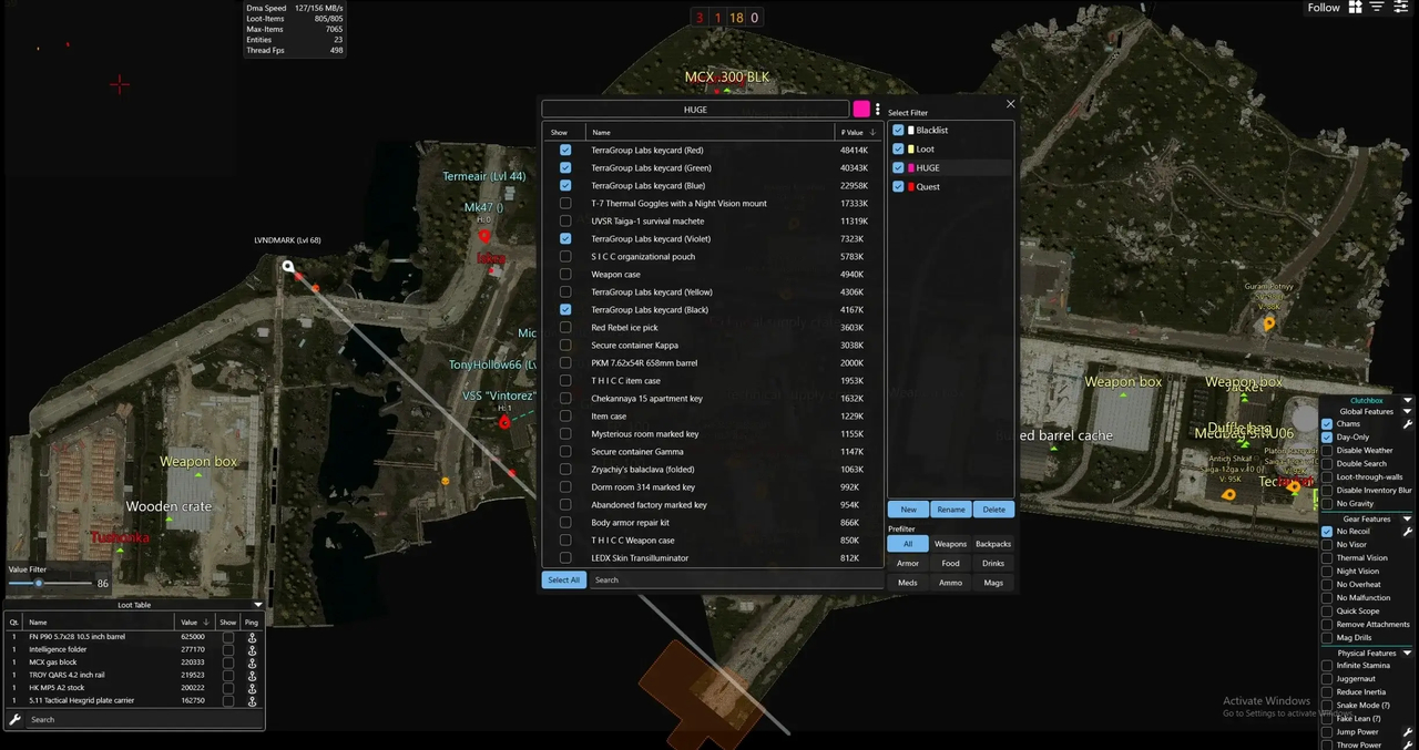 screenshot 5 EFT RADAR CLUTCH DMA