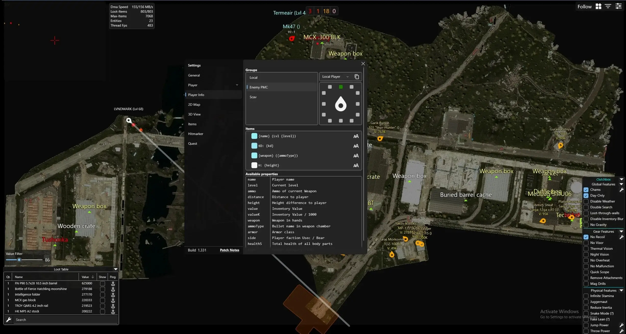 screenshot 6 EFT RADAR CLUTCH DMA
